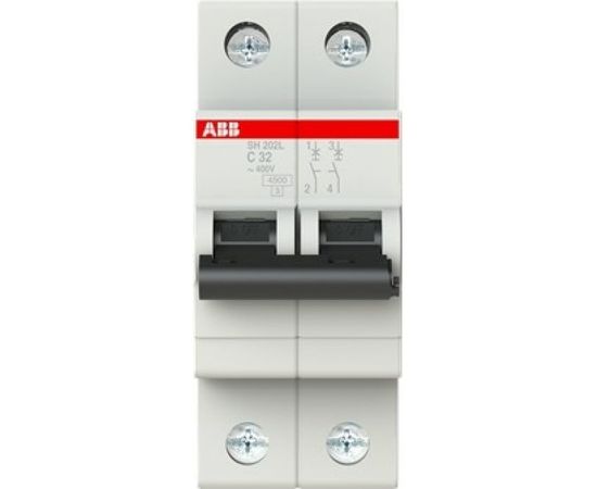 Автоматический двухполюсный выключатель ABB 32А, С, SH202L, 4.5кА 2CDS242001R0324 