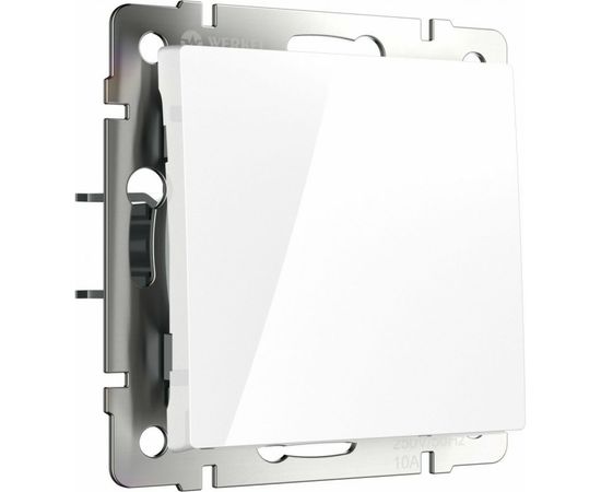 Одноклавишный проходной выключатель WERKEL W1112001 белый a051111 