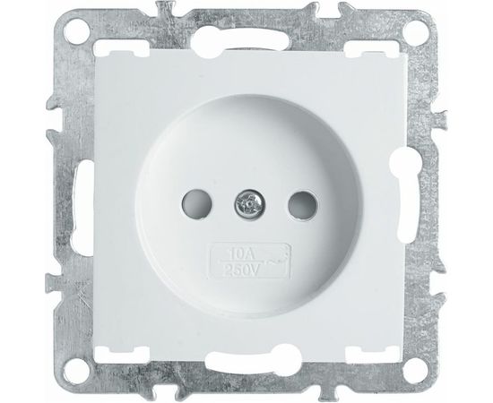 1-местная розетка STEKKER без заземления, механизм, 250В, 10А с защитной шторкой, белый PST10-9109-01 39316 