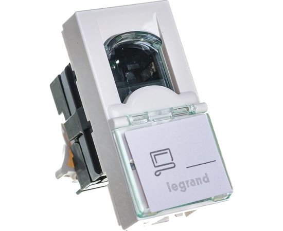 Механизм компьютерной розетки Legrand 1-м СП Mosaic New 1-модульный RJ45 5E FTP Leg 78680/76552 124975 
