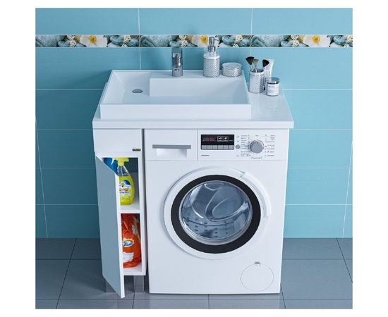 Тумба напольная СаНта Марс 19 под умывальник над стиральной машиной Юпитер 80х50 900127 – изображение 11