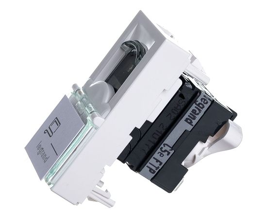 Механизм компьютерной розетки Legrand 1-м СП Mosaic New 1-модульный RJ45 5E FTP Leg 78680/76552 124975 – изображение 2