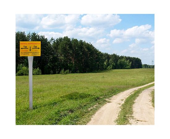 Кабельный столбик 1,6 м диаметр 83 мм, серый Протэкт СКТ-1,6 – изображение 2