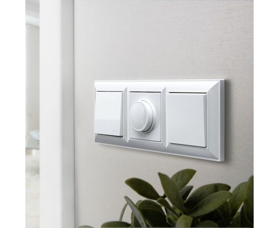 Одноклавишный проходной выключатель WERKEL W1112001 белый a051111 – изображение 2