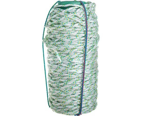 Плетёный капроновый 16-прядный фал с капроновым сердечником, диаметр 6мм, бухта 100м, 650кгс СИБИН 50220-06 – изображение 2