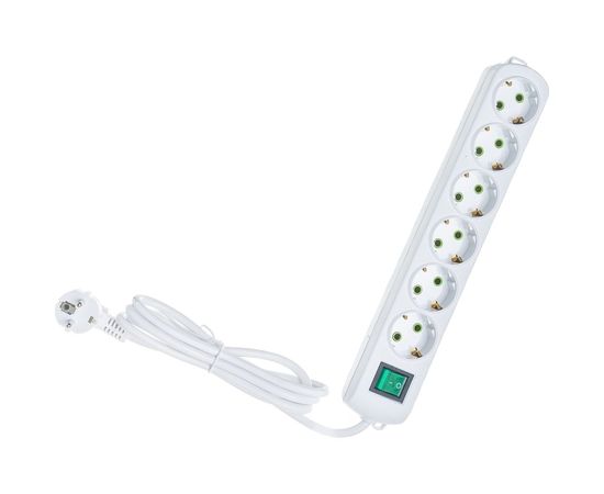 Удлинитель Lezard LETITIA с/з 6 входов 2 метра с выключателем 721-0602-602 – изображение 2