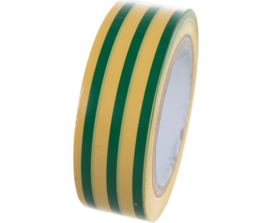 Изоляционная лента STEKKER 0,13x19 мм, 10 м, желто-зеленая, INTP01319-10 32837 – изображение 2