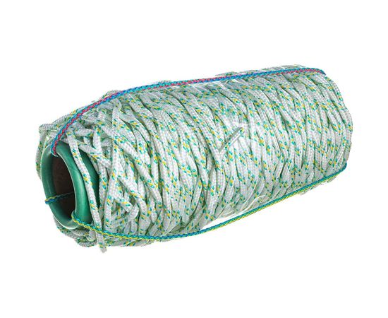 Плетёный капроновый 16-прядный фал с капроновым сердечником, диаметр 6мм, бухта 100м, 650кгс СИБИН 50220-06 – изображение 3