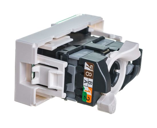 Механизм компьютерной розетки Legrand 1-м СП Mosaic New 1-модульный RJ45 5E FTP Leg 78680/76552 124975 – изображение 3