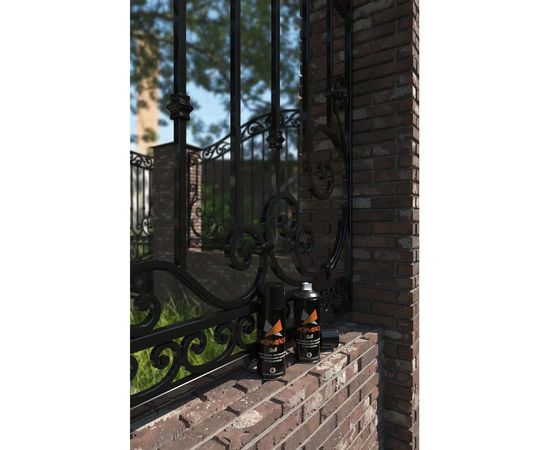 Аэрозольная грунт-эмаль Monarca по ржавчине RAL9005 Черный Глянцевый 89005 – изображение 3