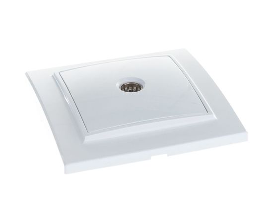 Телевизионная розетка STEKKER 1-местная, 75 Ом, 5-862МГц, серия Эрна, белая 39048 – изображение 3