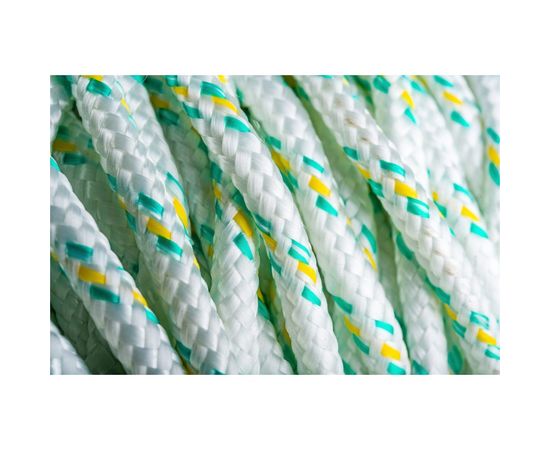 Плетёный капроновый 16-прядный фал с капроновым сердечником, диаметр 6мм, бухта 100м, 650кгс СИБИН 50220-06 – изображение 4