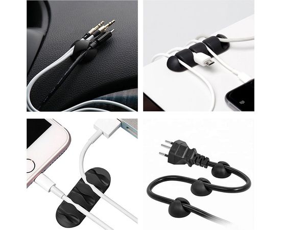 Набор крепежа для проводов ONKRON CM1, чёрный CM-1B – изображение 4