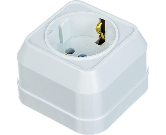 Розетка с заземлением, белая Makel 45108 – изображение 4