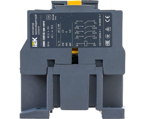 Контактор IEK КМИ-10910 9А 400В 1НО ИЭК KKM11-009-400-10 – изображение 4
