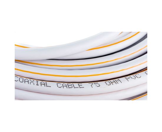 Коаксиальный кабель ЭРА SAT 50 М, 75 Ом, Cu/, PVC, цвет белый Б0044620 – изображение 5