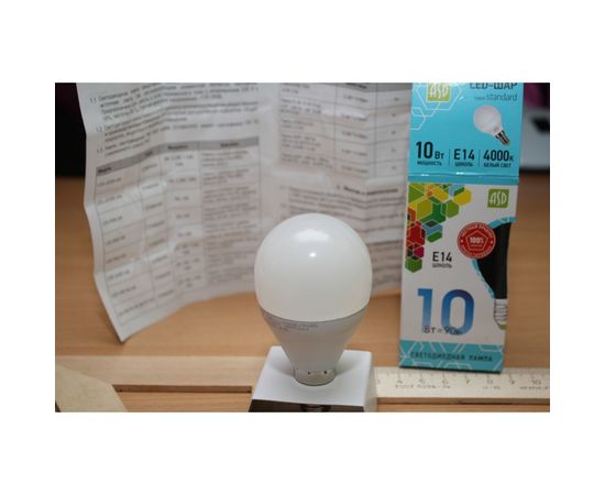 ASD Лампа сд LED-ШАР-std 10Вт 230В Е14 4000К 900Лм 4690612015453 – изображение 6