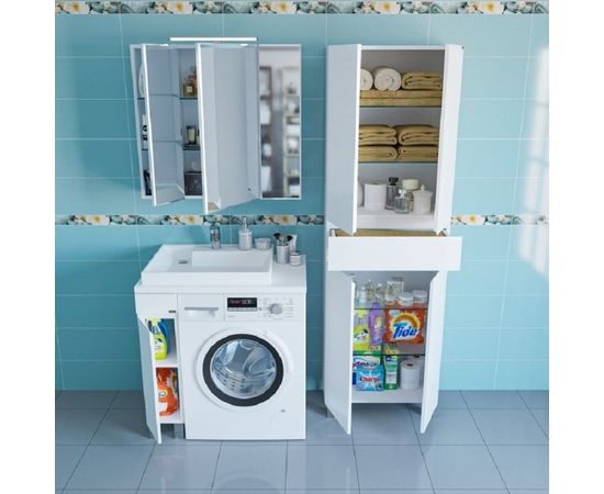 Тумба напольная СаНта Марс 19 под умывальник над стиральной машиной Юпитер 80х50 900127 – изображение 6