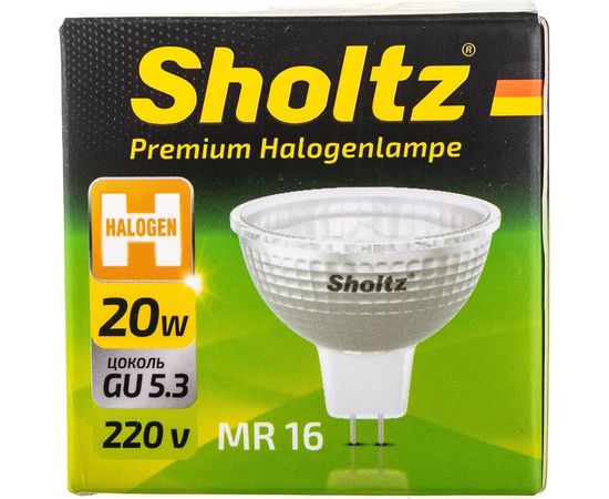 Галогенная лампа Sholtz MR16 GU5.3 20Вт 2800K 220В DIMM HMR2004 1000704648 – изображение 6