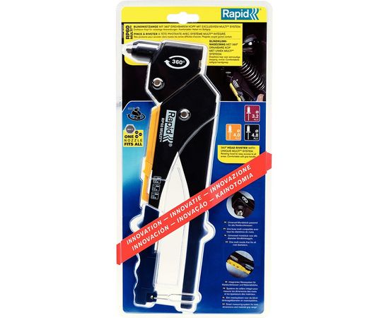 Ручной заклепочник усиленный в кейсе RAPID RP60 MULTI d 3.2мм, 4.0мм, 4.8мм 5001140 – изображение 7