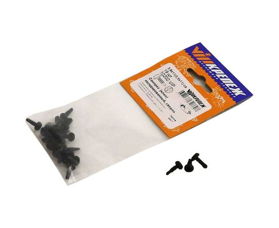 Саморез клоп VIPкрепеж чёрный, полусфера, сверло, 3.8х11, 19 шт. 10202 VIP 