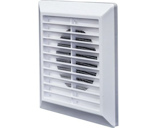 Решетка разъемная с москитной сеткой (d=125 мм; 175х175х38 мм; наклонные жалюзи) Эвент Э1717Р12,5Ф 