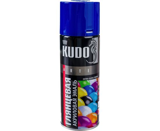 Акриловая высокоглянцевая эмаль KUDO (аэрозоль; ультрамарин; 520 мл; RAL 5002) KU-A5002 