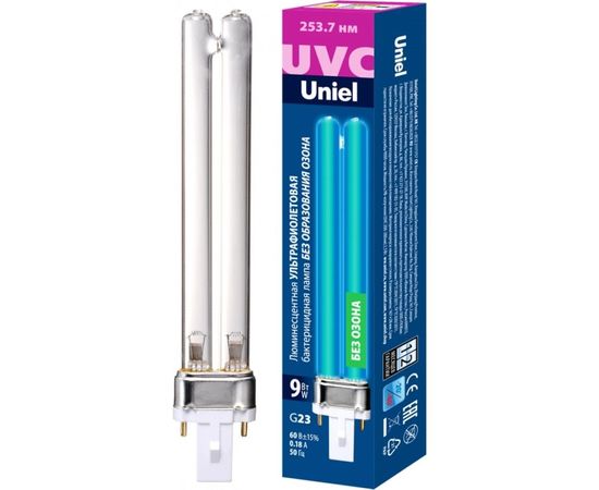 Энергосберегающая бактерицидная лампа Uniel UVCB/G23/CL ESL-PL-9 UL-00007440 