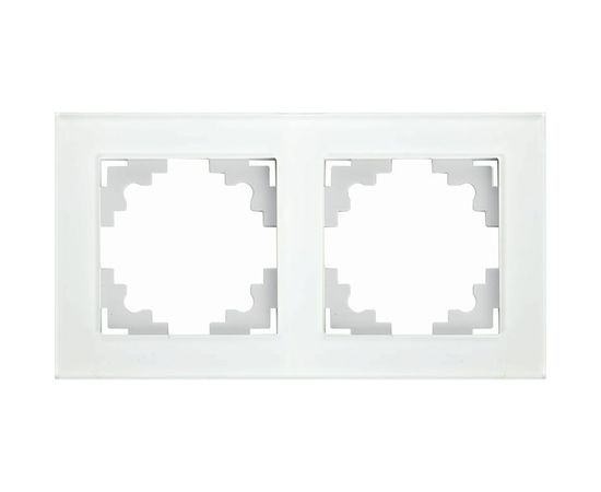 2-местная горизонтальная рамка STEKKER GFR00-7002-01 серия Катрин, белый 39255 