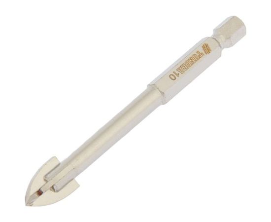 Сверло по керамике твердосплавное (10 мм; крестовый наконечник; шестигранный хвостовик) TUNDRA 1443770 