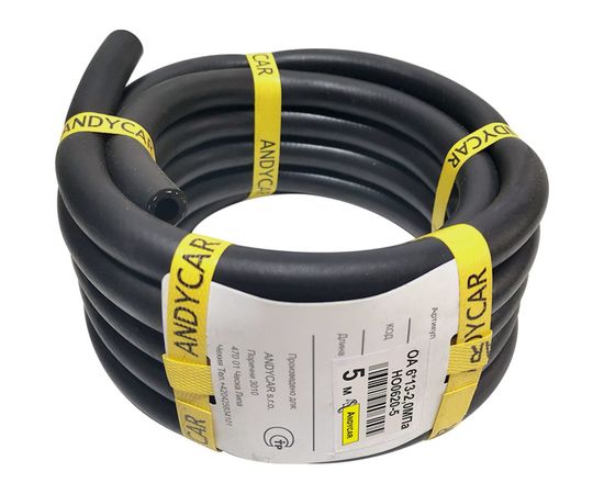 Шланг резиновый 3-х слойный маслобензостойкий ГОСТ 10362-2017 (6х13 мм; 20 атм.; способ усиления-оплетка; бухта 5 м) Andycar HO0620-5 