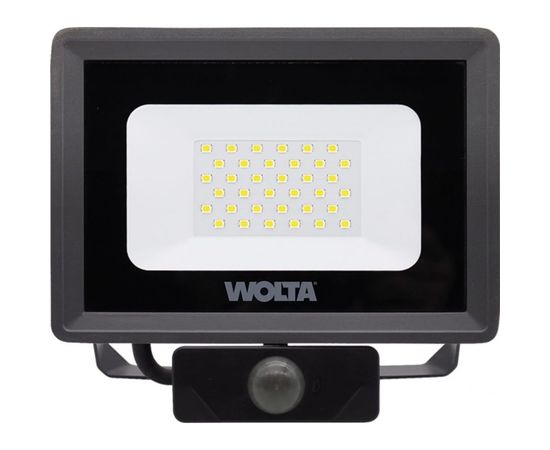 Светодиодный прожектор WOLTA 30Вт 5700К IP65 с датчиком движения 2700 лм WFL-30W/06S 