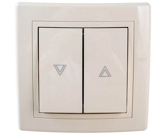 Кнопка выключателя управления жалюзи Aling-conel PRESTIGE 10AX 250В, бежевая 6075.99 113218 