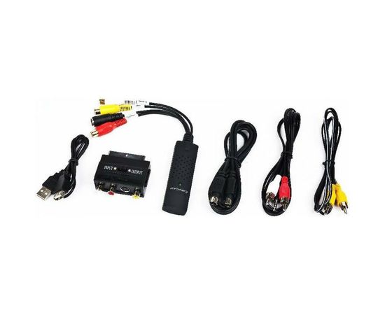 Адаптер видео-захвата Gembird USB с комплектом проводов для подключения UVG-002 