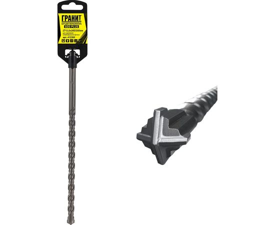 Бур Quadro-X (12.0х260/200 мм; SDS-plus) ГРАНИТ 412260 