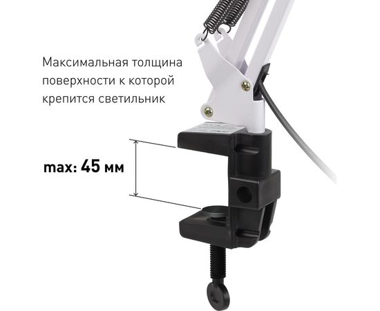 Настольный светильник, белый ЭРА N-121-E27-40W-W C0041455 – изображение 14