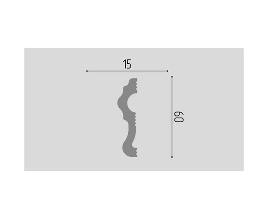 Молдинг С03 Де-Багет 60/15 – изображение 2