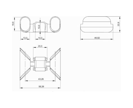 Канал-соединитель для установочных коробок IEK С3 D=68х45мм UKA10D-KS-UO – изображение 2