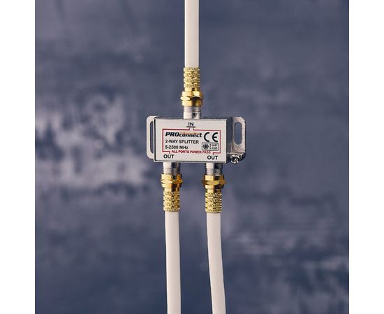 Делитель PROconnect ТВ х 2 под F разъём 5-2500 МГц СПУТНИК 05-6201-4 – изображение 2
