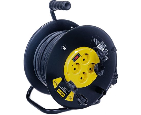 Силовой удлинитель на катушке Inforce 4 гнезда, с/з КГт 3х1,5 16A 50м IP44 09-15-02 – изображение 2