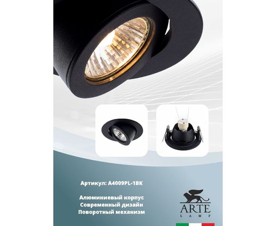 Потолочный светильник Arte Lamp A4009PL-1BK – изображение 2