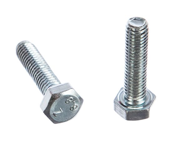 Болт Tech-Krep DIN933 с шестигранной головкой, оцинкованный М6х25 18 шт - пакет 102958 – изображение 2