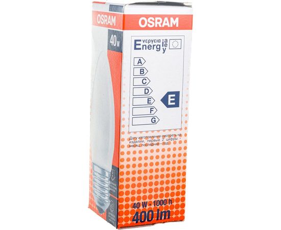 Лампа накаливания CLASSIC B FR 40W E27 OSRAM 4008321411365 – изображение 2