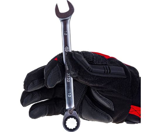 Трещоточный комбинированный ключ с флажковым переключением KING TONY 13 мм 373213M – изображение 3