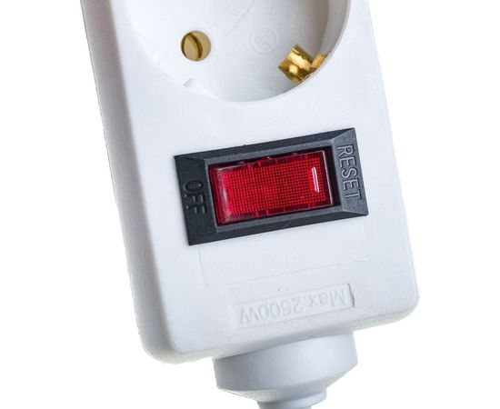 Удлинитель ExeGate EC-3-3W 3 евро с заземлением, 3м, выключатель с подсветкой, белый 279354 – изображение 3