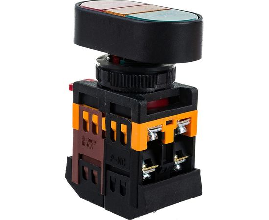 Кнопка ЭРА APBB22N, Пуск-Стоп, d22мм, неон/240В, 1з+1р, 10/400/3200 Б0045625 – изображение 3