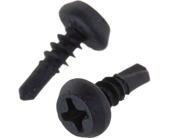 Саморез клоп VIPкрепеж чёрный, полусфера, сверло, 3.8х11, 19 шт. 10202 VIP – изображение 3