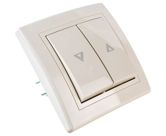 Кнопка выключателя управления жалюзи Aling-conel PRESTIGE 10AX 250В, бежевая 6075.99 113218 – изображение 3