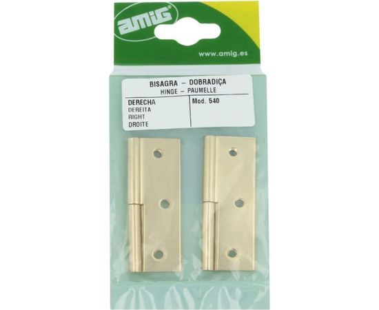 Петля Amig мод. 540-70 карточная, съем.лев. латунир 111 – изображение 4