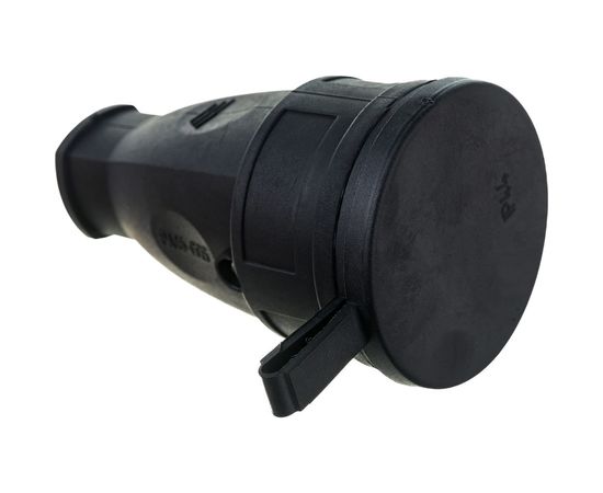 Каучуковая разборная розетка Volsten Sb1-MZ Black IP54 Черная 1 гнездо с заземлением РА16-005 14432 – изображение 4